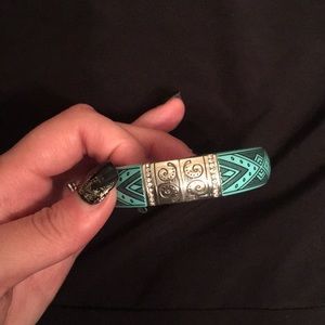 Silver and Aqua Bracelet